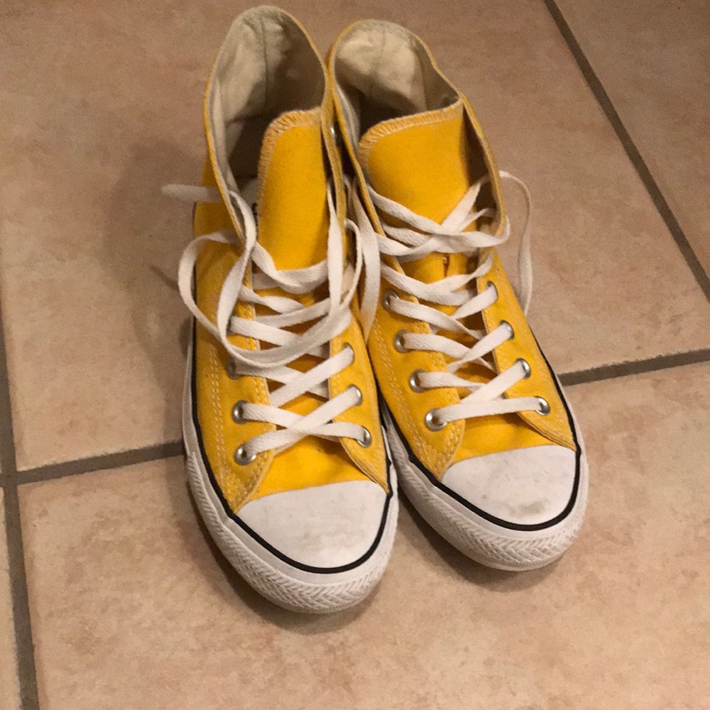 Yellow High Top Converse